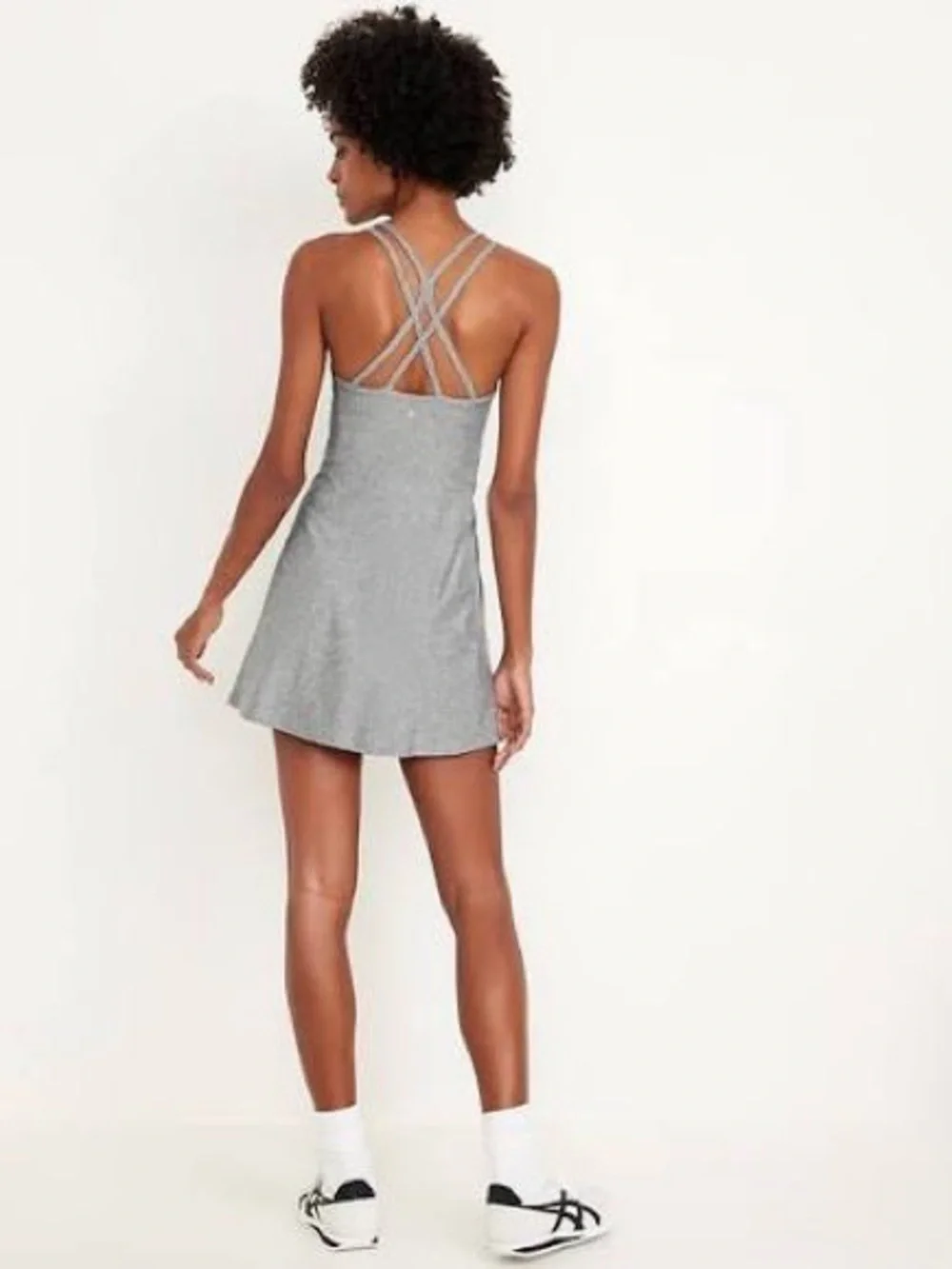Old Navy Gray Sleeveless Skater Athletic Dress